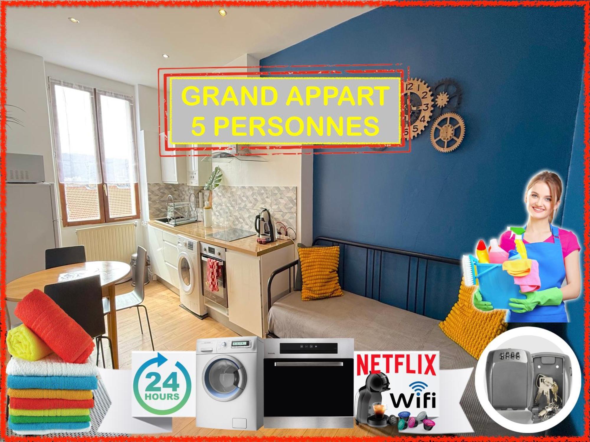 012 Chic & Cosy F2 34M2 Hypercentre Wifi Smart Tv Netflix Saint-Etienne (Loire) Exterior foto